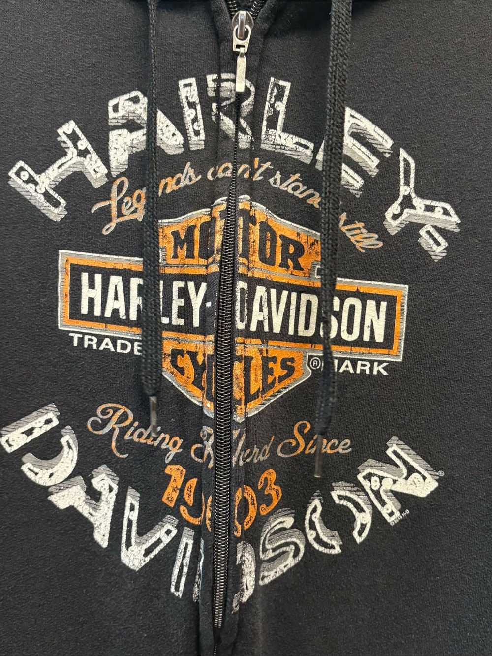 Harley-Davidson Women’s Black Full Zip Hoodie XXL Alamo City San Antonio TX - Picture 6 of 9